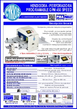 Hendidora microperforadora autoamtica programable GPM 450 Speed