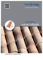 Teja cermica curva collado, 40 x 17