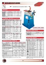 Curvadoras sin mandrino interior, modelo: MG030