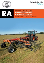 Rastrillos hileradores RA de Kubota