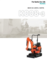 Miniexcavadora 980kg KUBOTA K008-3 giro ultracorto