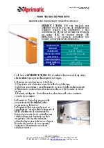 Ficha tcnica de Barrera para vas rpidas y peajes Tollway E30
