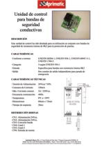 Unidad de control para bandas de seguridad conductivas