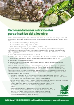Recomendaciones nutricionales para el cultivo del almendro (regado)
