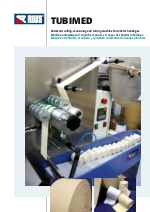 Mquina enrolladora, medidora y cortadora automtica de bandas tubulares. TUBIMED