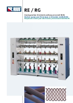 Mquina de recubrir de alta velocidad para la produccin de hilos de fantasa para aplicaciones de pasmanera. RE/RG