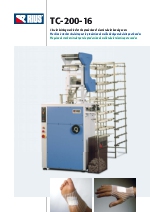 Mquina de crochet circular para la produccin de malla tubular elstica para vendas destinadas a aplicaciones mdicas. TC-200-16