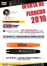 Oferta de espadas para procesadora de la marca CARLTON e IGGESUND