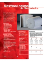 Manta 1260C o 1430C fibra cermica MaxWool