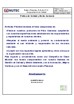 Poltica de Calidad y Medio Ambiente NUTEC