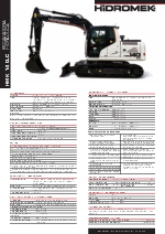 Especificaciones tcnicas Cargadora de Cadenas Hidromek HMK 140 LC