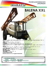 Pulverizador hidrulico arrastrado Balena XXL Makato (2016)