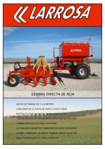 Sembradora neumtica Larrosa de siembra directa de reja