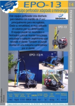 Equipo perforador adaptado a mini oruga para micropilotes