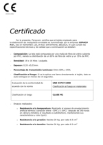 Certificado Telas Mosquitera Enrollable