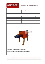 Ficha tcnica Centrifugadora MAC-40