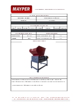 Ficha Tcnica destrozador de 4 ejes modelo MAFS-8080