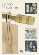 Rieles de zirconio cuadrado