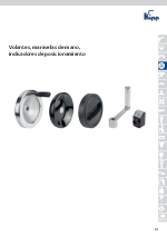 Volantes, manivelas de mano y indicadores de posicionamiento