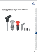 Piezas de presin con resorte, pernos de bloqueo y pernos de bloqueo de bola