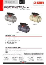 VALVULAS SAFI Vlvulas bola 2 vas doble unin PVC-U PVC-C PPH DN15 a 100 (TDS-BALL-3101-00-EN)