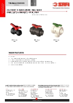 VALVULAS SAFI Vlvulas de 2 y 3 vas doble unin PPGF PVDF DN15 a DN50 (TDS-BALL-1003-00-EN)