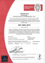 Certificado Caprari SPA - ISO 14001:2015 Italia