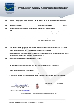 Notificacin de garanta de calidad de produccin