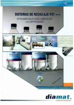 Sistemas de reciclaje PET - Extrusin bajo vaco directa PET con certificacin (Diamat)