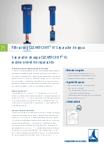 Separador de agua en el aire comprimido CLEARPOINT W