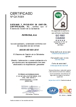 Certificado de calidad norma iso 9001