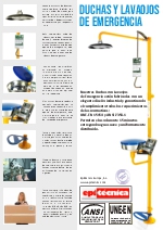Caractersticas tcnicas - Duchas y lavaojos
