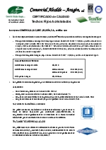 Certificado Calidad Techo Fijo (TKF Evolution)