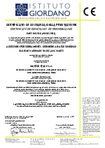 Certificate of constancy of performance - Dinamika -Bisagra para puertas - Declaration of performance CE  Ref. Ist. Giordano
