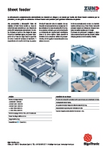 Sheet Feeder: Sistema automtico de carga y descarga para mesas de corte Znd S3