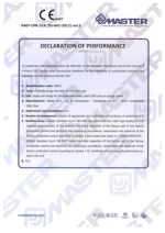Dinamika -Bisagra para puertas - Declaration of performance CE  Ref. Ist. Giordano - A8011
