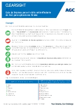 Clearsight T: Gua de limpieza del vidrio antireflectante