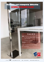 Montante para mamparas divisorias sin necesidad de fijacin