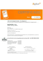 Certificado ISO NOFER