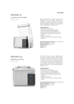 Envasadoras de sobremesa, Serie Rockvac