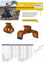 Pinzas de escolleras - manipulacin - demolicin hidrulicas en punta de retro - serie PMZ - rotacin 360