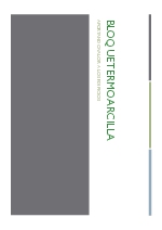 Presentacin Bloque Termoarcilla. Aportando valor a los edificios