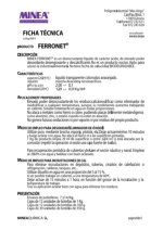 Ficha tcnica Ferromet Minea Qumica