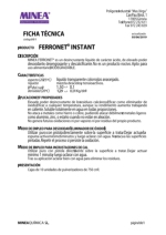 Ficha tcnica Ferromet Instant Minea Qumica