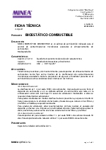 Ficha tcnica Bioesttico Combustible Minea Qumica