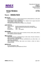 Ficha tcnica Dissoltack Minea Qumica