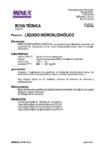 Ficha tcnica Lquido Hidroalcohlico Minea Qumica