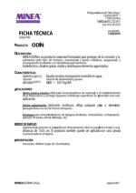 Ficha tcnica Odn Minea Qumica