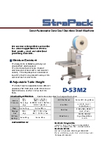Flejadora semiautomtica lateral inoxidable para el sector alimentario y pesquero D-53 M2