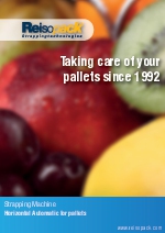 Catlogo de las flejadoras automticas horizontales para palets en ingls